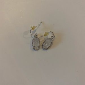 Kendra Scott Lee Drop Earrings White Sparkles